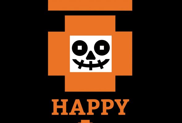 Happy Worker Halloween Logo