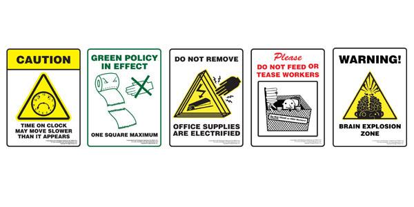 Workplace Prank Signs for Office Fun | Happy Worker Toys & Collectibles