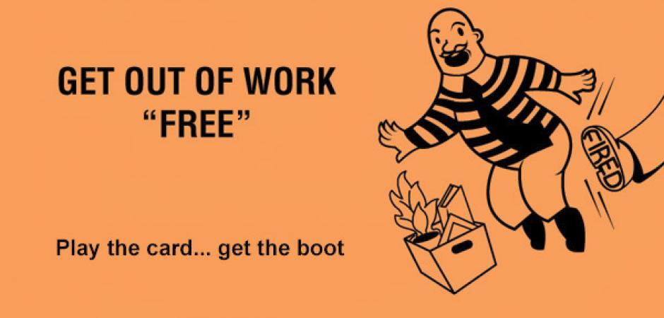 Get Out Of Jail Free Cards For The Office Happy Worker Toys Collectibles