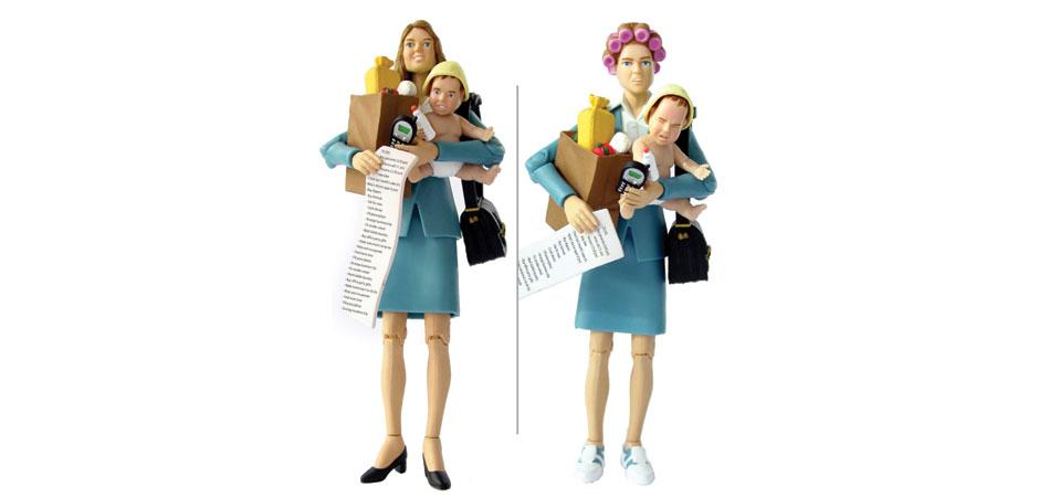 Mom Action Figure by Toy Company Happy Worker