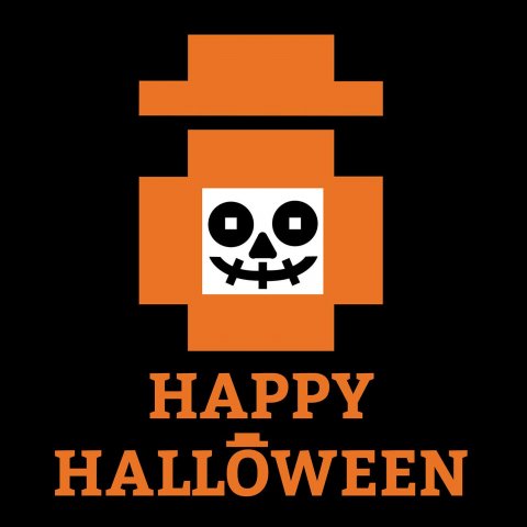 Happy Worker Halloween Logo