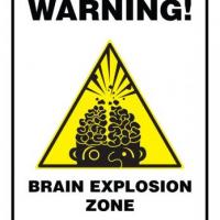 Brain Explosion Zone office sign