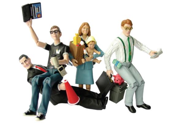 Happy Worker GeekMan BossMan MoneyMan SuperMom Action Figures