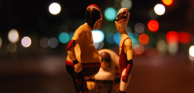 FITC Break-IT Luchadores Figures in the Street