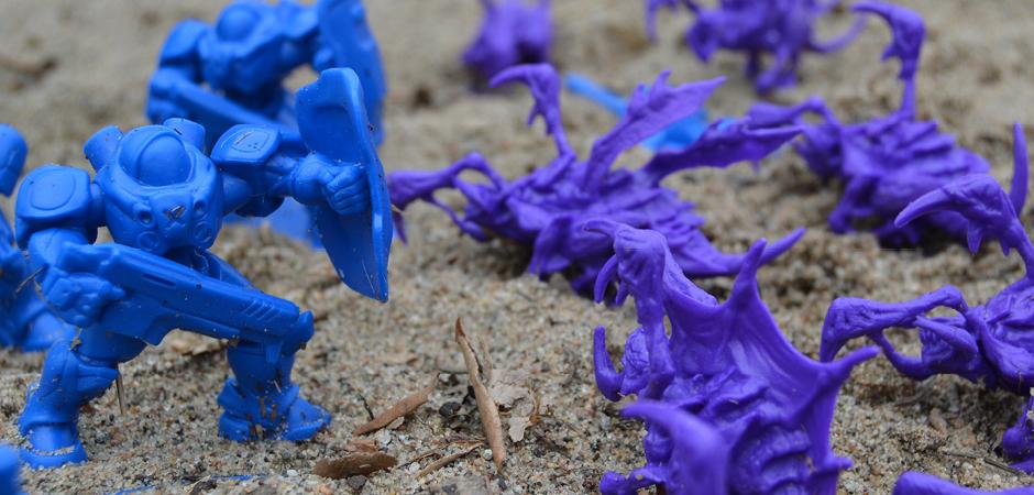 Starcraft Marine and Zergling Toys