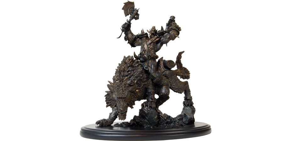 World of Warcraft Orc Wolfrider 10th Annivesary Statue by Happy