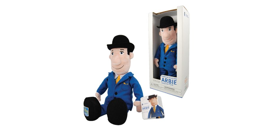 Custom bank mascot stuffed doll