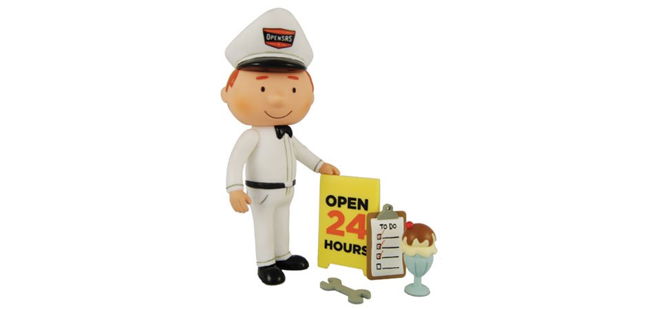 Tucows OpenSRS Service Guy Action Figure