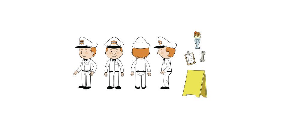 Tucows OpenSRS Service Guy Toy Concept Illustration