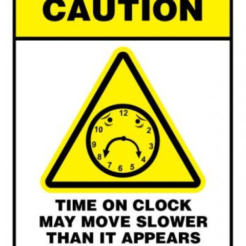 Time on Clock office sign