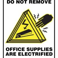Office Supplies are Electrified office sign