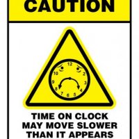 Time on Clock office sign
