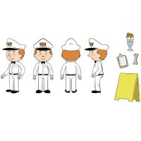 Tucows OpenSRS Service Guy Toy Concept Illustration