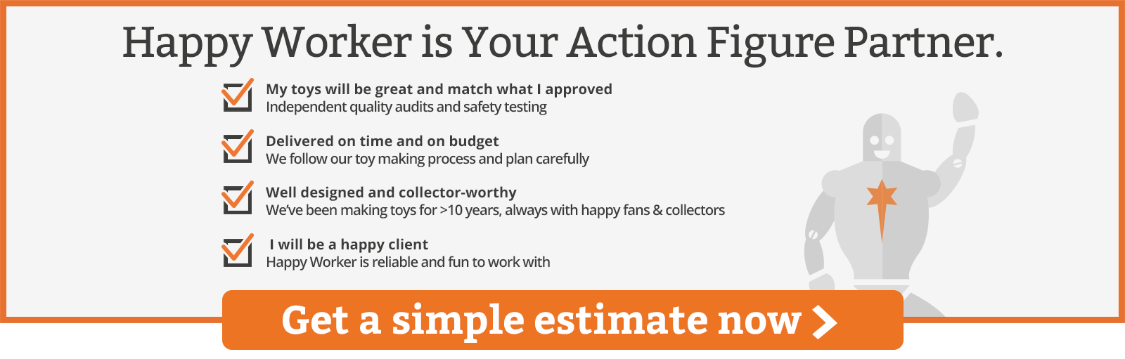 Custom Action Figure Manufacturer Toy Maker Happy Worker Toys